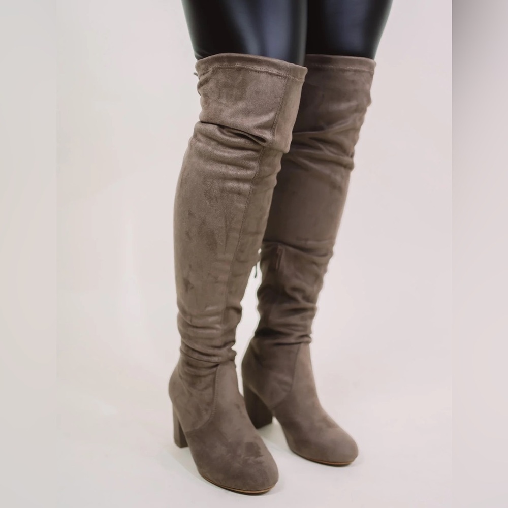 Size 6 Taupe Knee High Boots